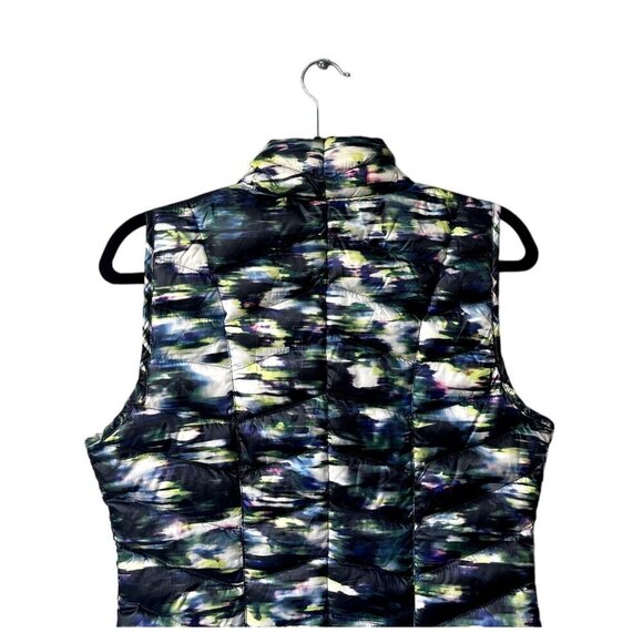 Tangerine Vest Womens Size S Black Multicolor Down Filled Puffer Full Zip Bold - Picture 5 of 8